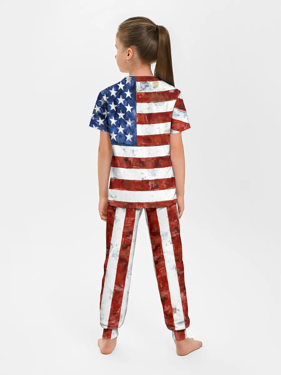 Детская пижама с брюками / США ФЛАГ