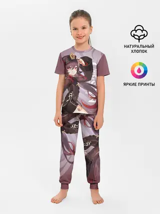 Детская пижама с брюками / GENSHIN IMPACT, ХУ ТАО