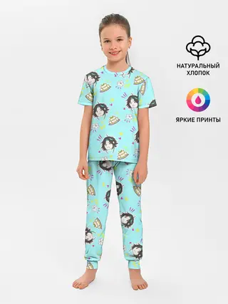 Детская пижама с брюками / Сяо и тофу