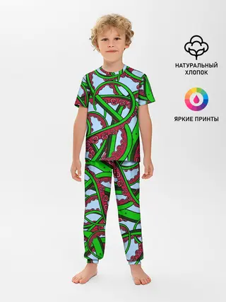 Детская пижама с брюками / Кракен / Kraken