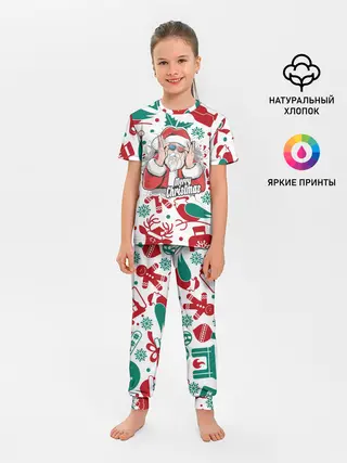 Детская пижама с брюками / Merry Christmas3D