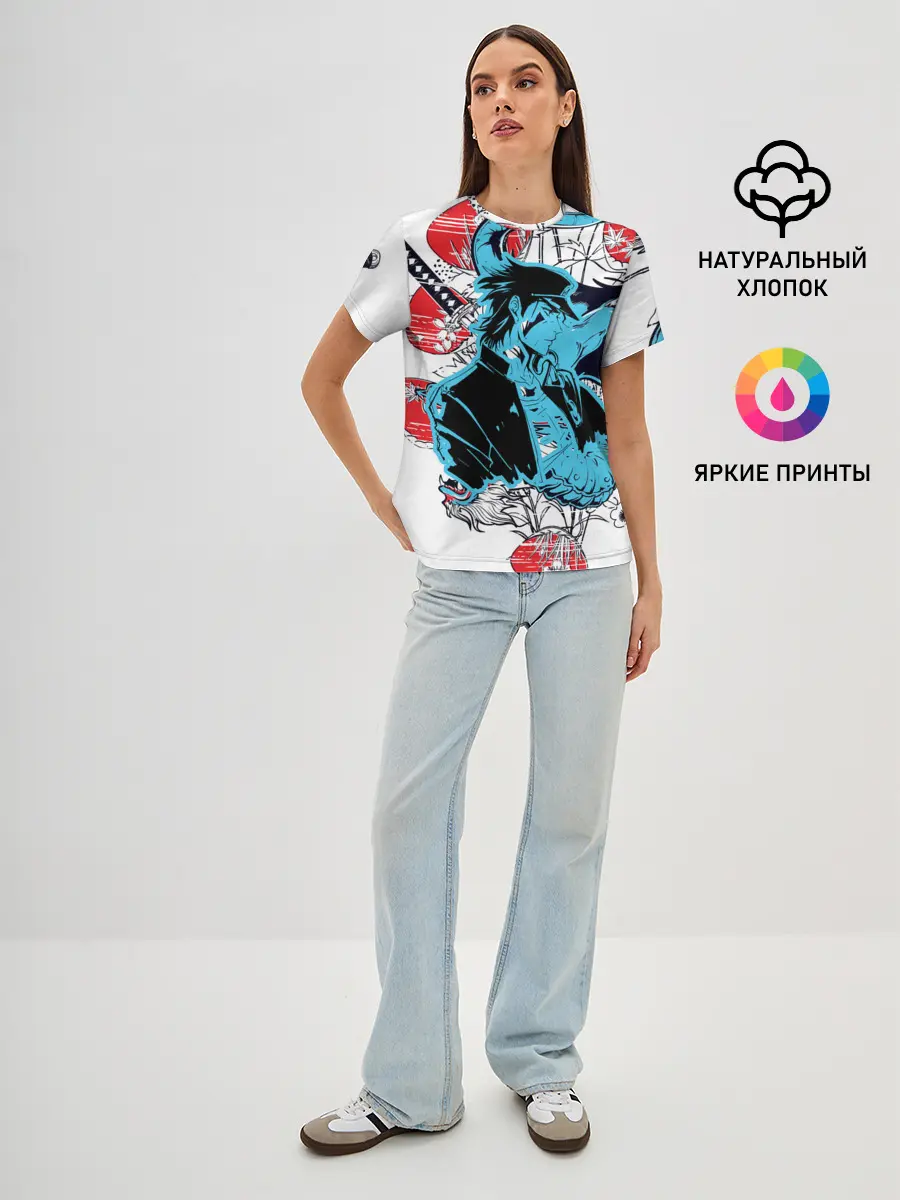 Женская базовая футболка / Дзётаро самурайский меч