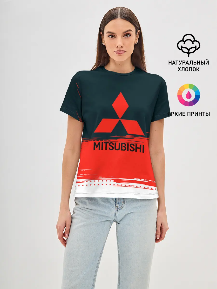 Женская базовая футболка / MITSUBISHI | МИТСУБИШИ