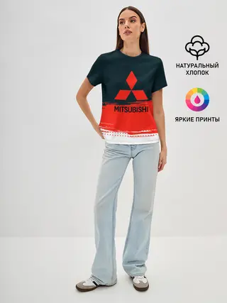 Женская базовая футболка / MITSUBISHI | МИТСУБИШИ