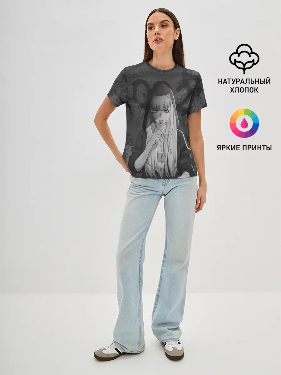 Женская базовая футболка / Zero Two Меланхолия