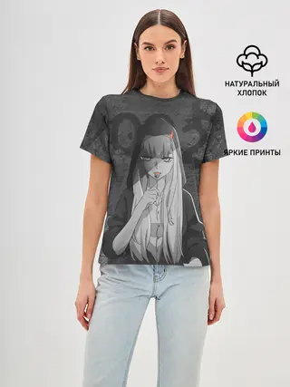 Женская базовая футболка / Zero Two Меланхолия