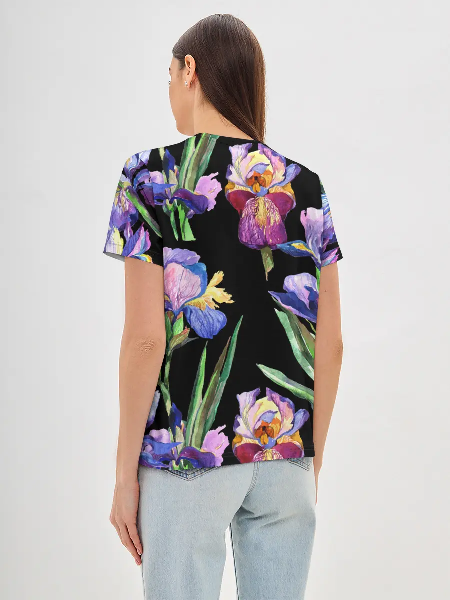 Женская базовая футболка / Ирисы
