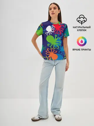 Женская базовая футболка / Осьминоги