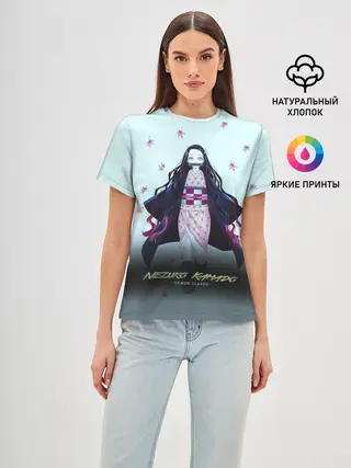 Женская базовая футболка / Nezuko Kamado Demon Slayer