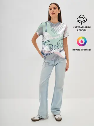 Женская базовая футболка / Цветы