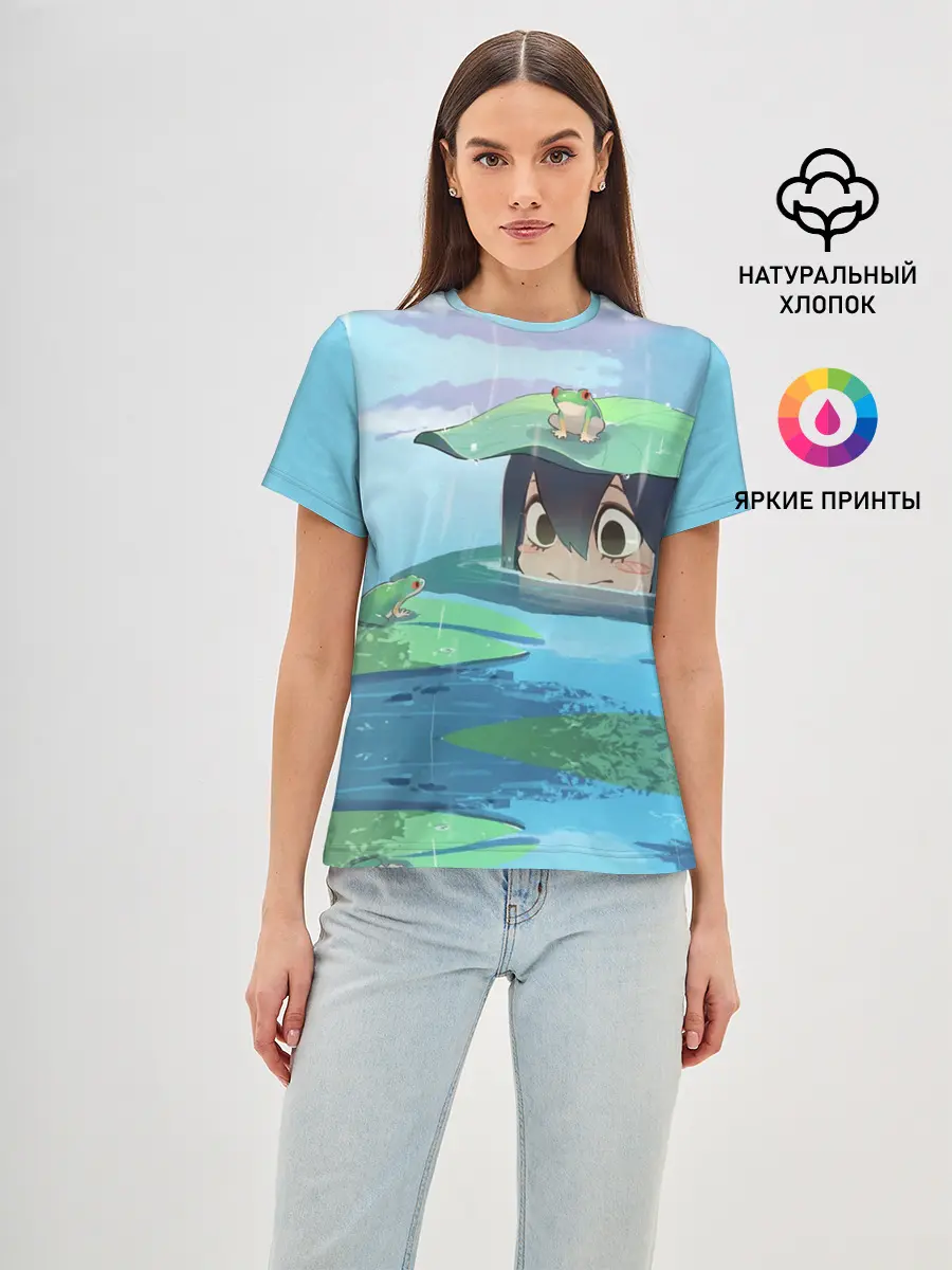 Женская базовая футболка / Тсую Асуи прячется под водой