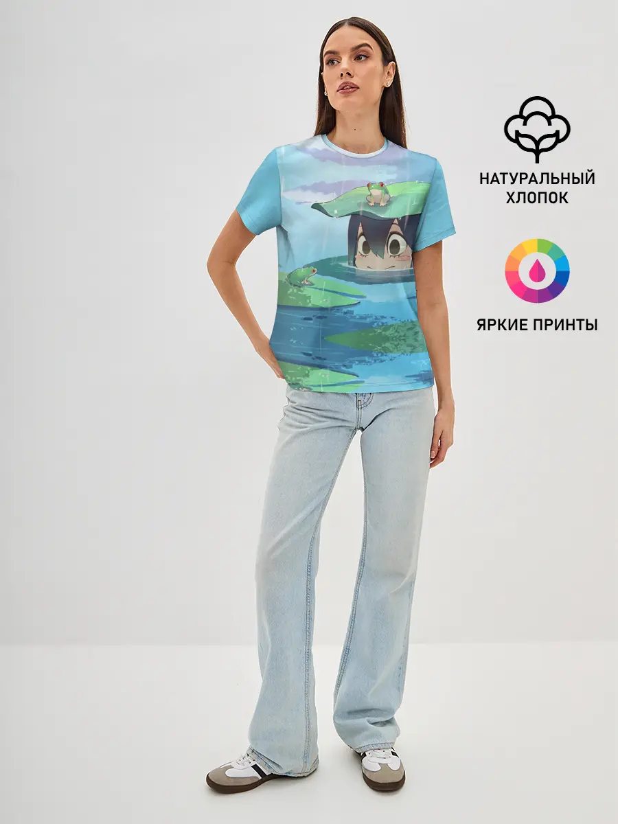 Женская базовая футболка / Тсую Асуи прячется под водой