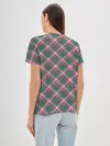 Женская базовая футболка / Клеточный узор