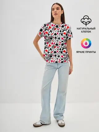 Женская базовая футболка / Игральные карты