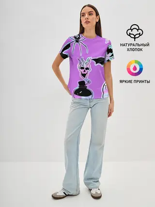 Женская базовая футболка / Зелье смерти,паук-Holographica