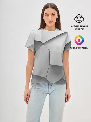 Женская базовая футболка / Осколки плитки