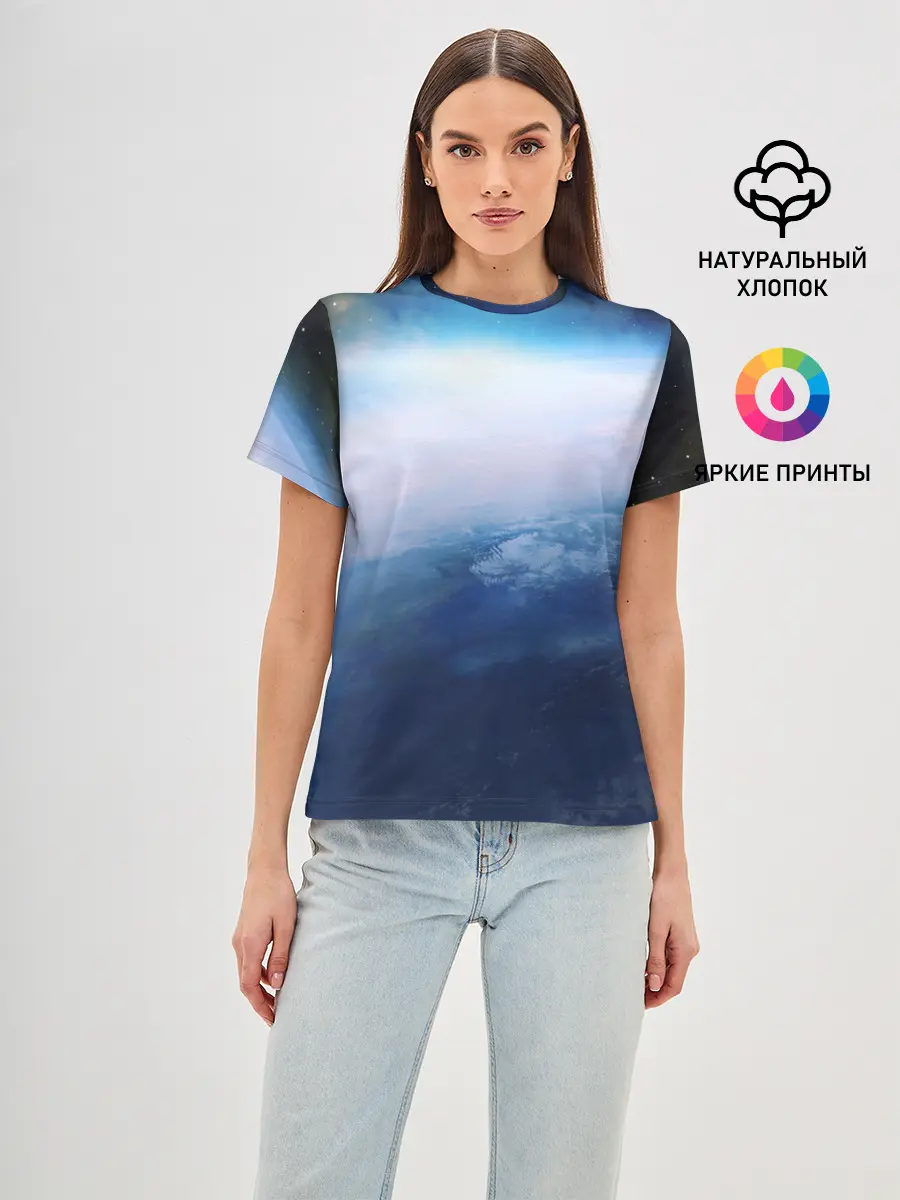 Женская базовая футболка / Планета Земля