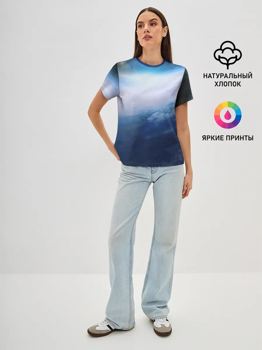 Женская базовая футболка / Планета Земля