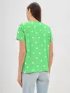Женская базовая футболка / Горошек на зеленом
