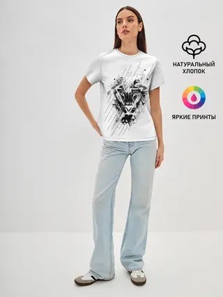 Женская базовая футболка / Лев