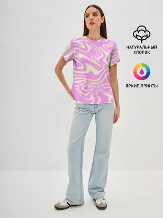 Женская базовая футболка / Лолипоп абстракция