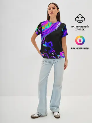 Женская базовая футболка / DIGITAL ABSTRACT