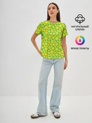 Женская базовая футболка / Теннисные Мячики