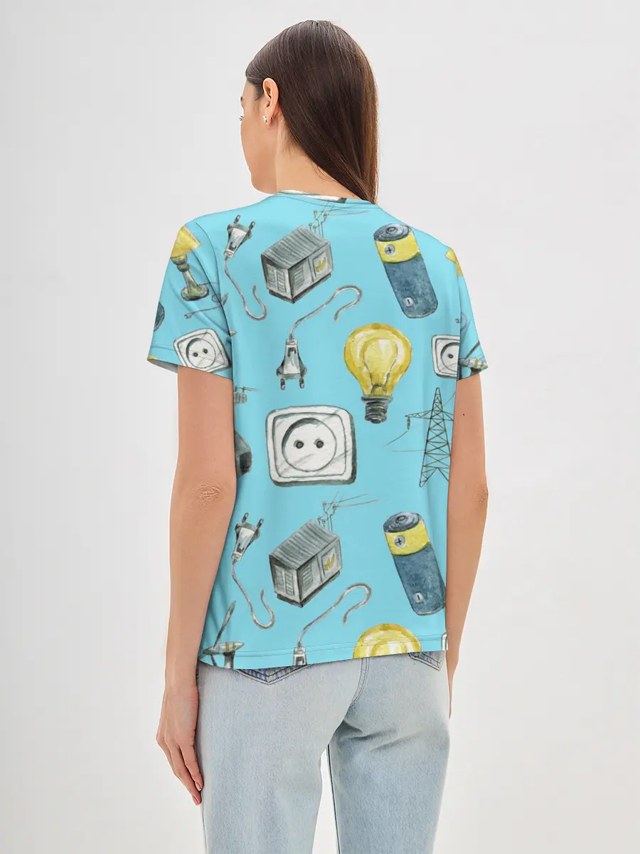 Женская базовая футболка / Electricity and wires