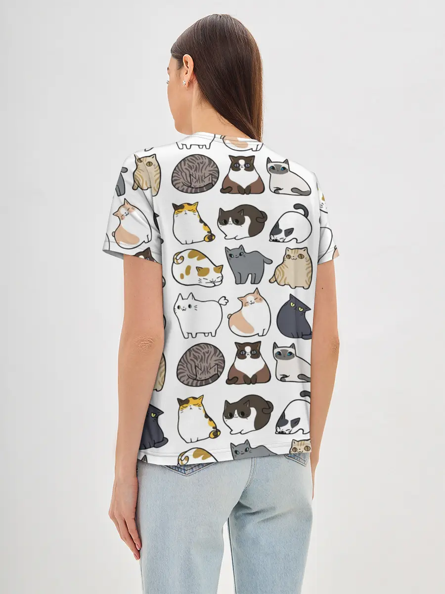 Женская базовая футболка / Котики