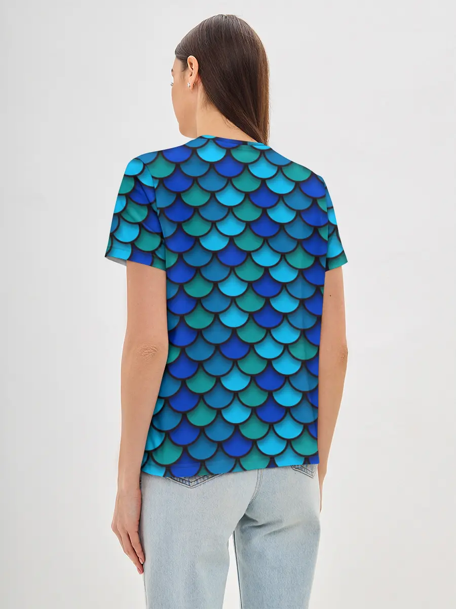 Женская базовая футболка / Чешуя рыбы