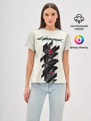 Женская базовая футболка / Cyberpunk 2077