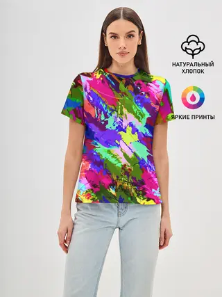 Женская базовая футболка / Краска