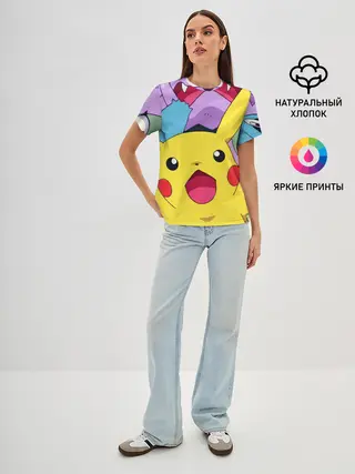 Женская базовая футболка / Pokemon bros