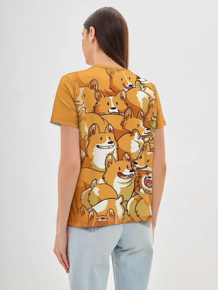Женская базовая футболка / Корги