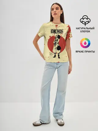 Женская базовая футболка / Усопп One Piece. Большой куш