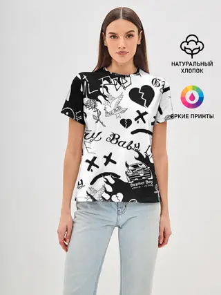 Женская базовая футболка / LIL PEEP | ЛИЛ ПИП