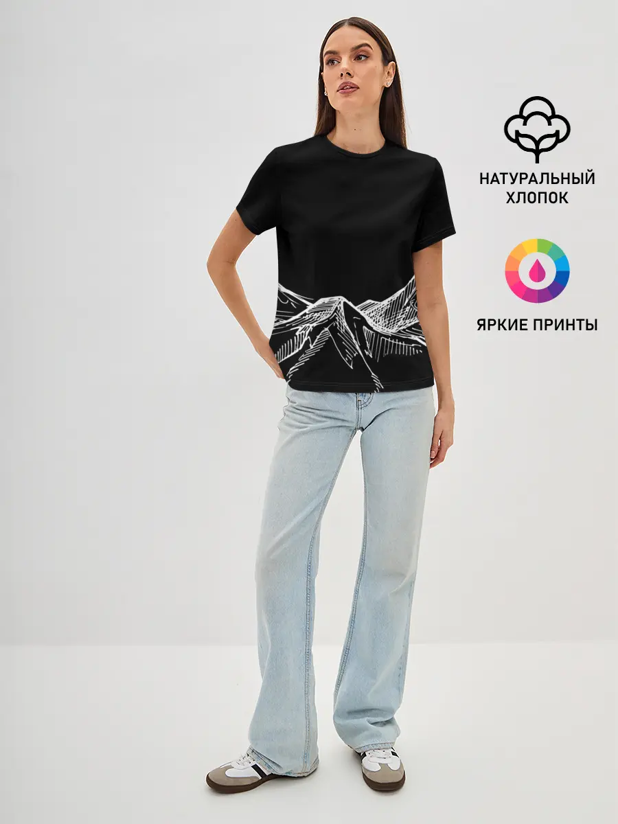 Женская базовая футболка / Горы