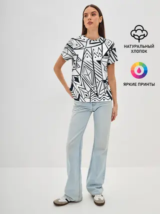 Женская базовая футболка / Boho Style 2