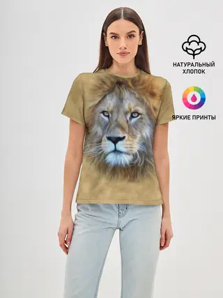 Женская базовая футболка / Лев