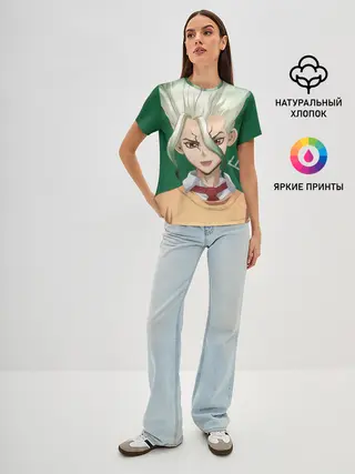 Женская базовая футболка / Доктор Стоун