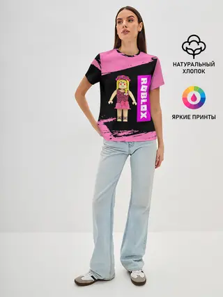 Женская базовая футболка / BARBIE | ROBLOX | РОБЛОКС