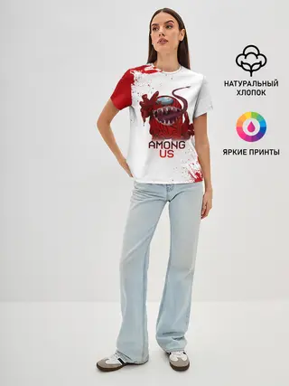 Женская базовая футболка / AMONG US - МОНСТР