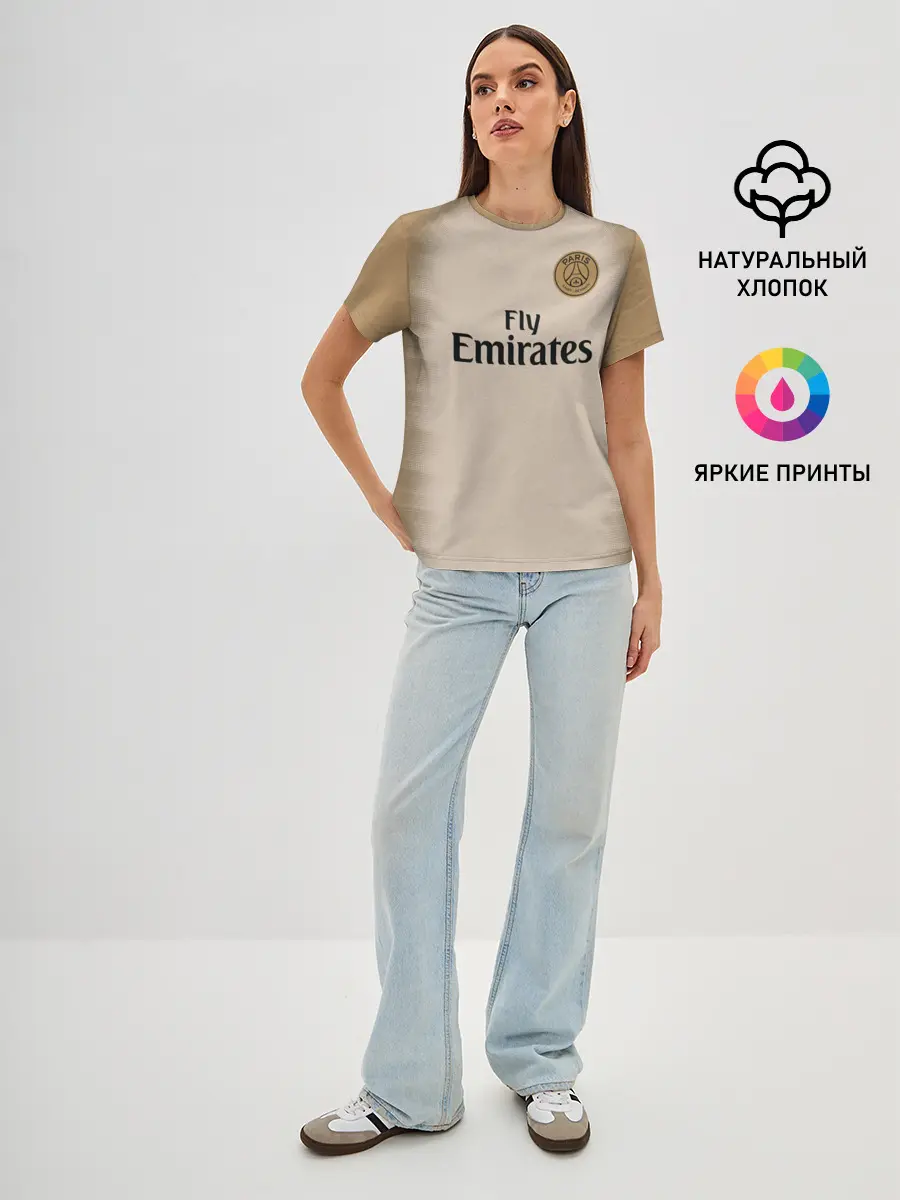 Женская базовая футболка / Неймар Форма Новая Away 18/19