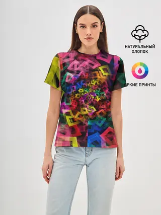 Женская базовая футболка / Калейдоскоп