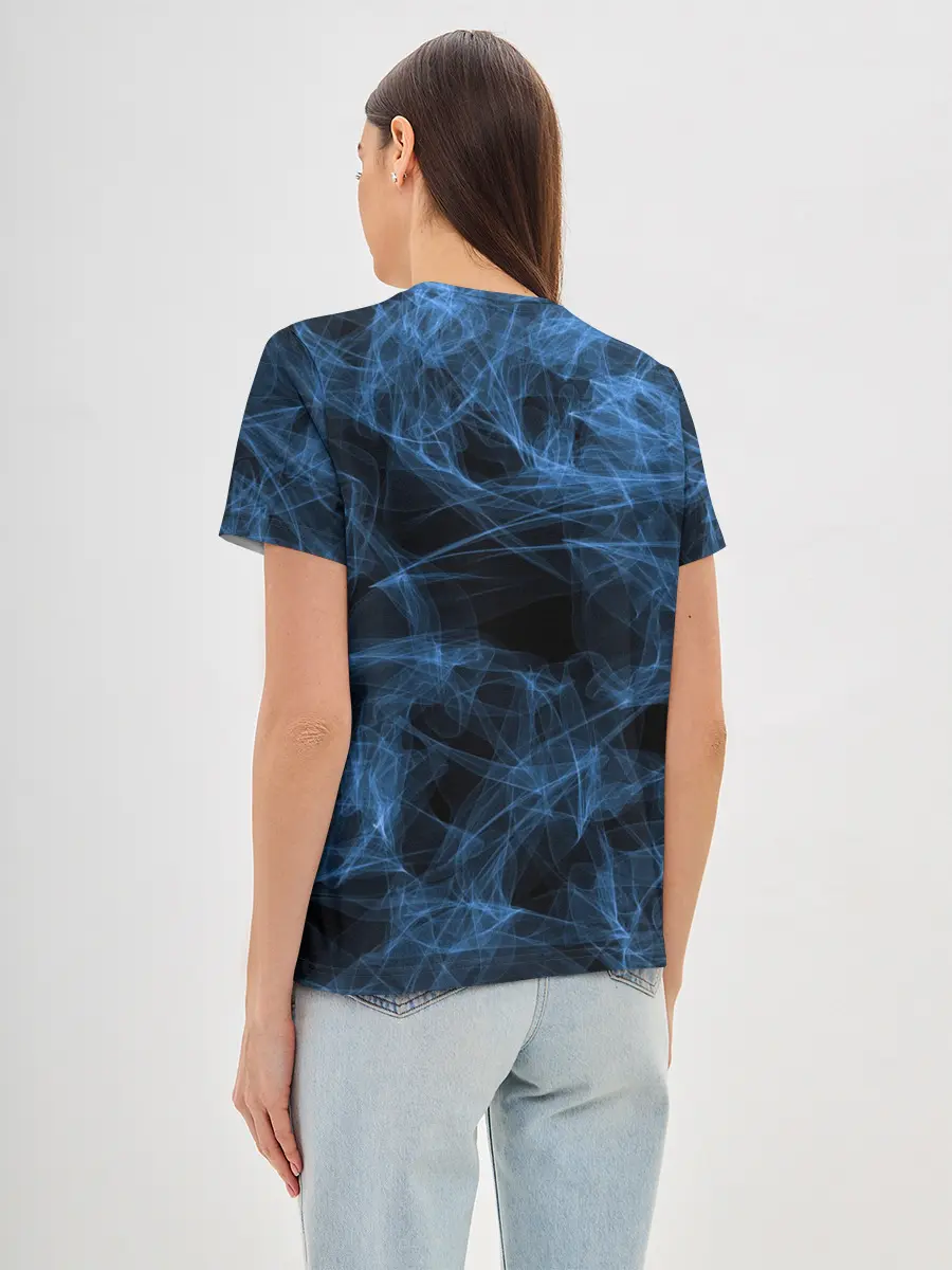 Женская базовая футболка / Синяя паутина