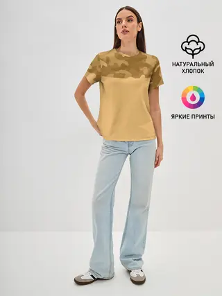 Женская базовая футболка / Песочный