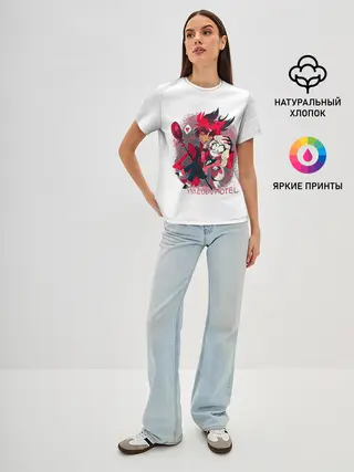 Женская базовая футболка / Hazbin Hotel