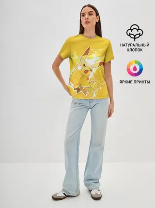 Женская базовая футболка / PikaPika