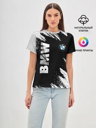 Женская базовая футболка / BMW GRUNGE | БМВ ГРАНЖ