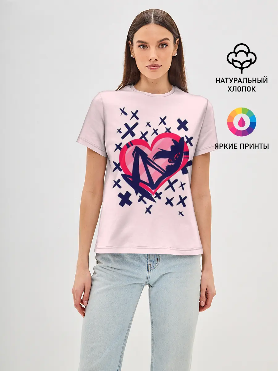 Женская базовая футболка / Отель Хазбин